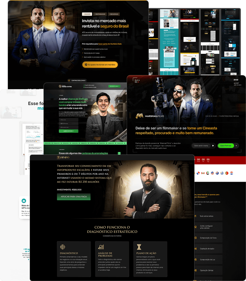 Mockup dos playbooks, templates e swipe files