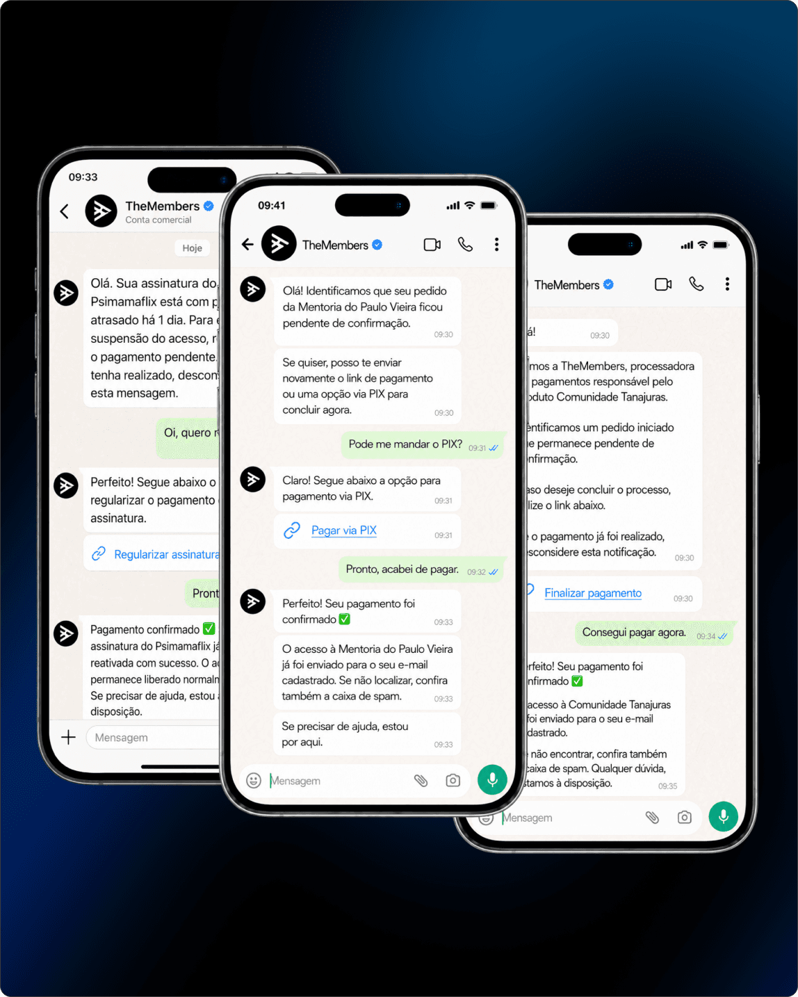 Recovery IA conversando com lead via WhatsApp